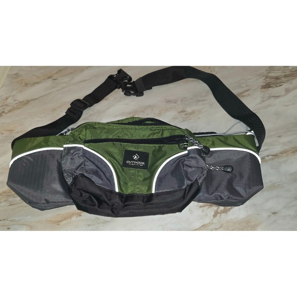 Outdoor Products Other - Outdoor Products Green Gray Water Bottle Hiking Fanny Pack Belt Bag